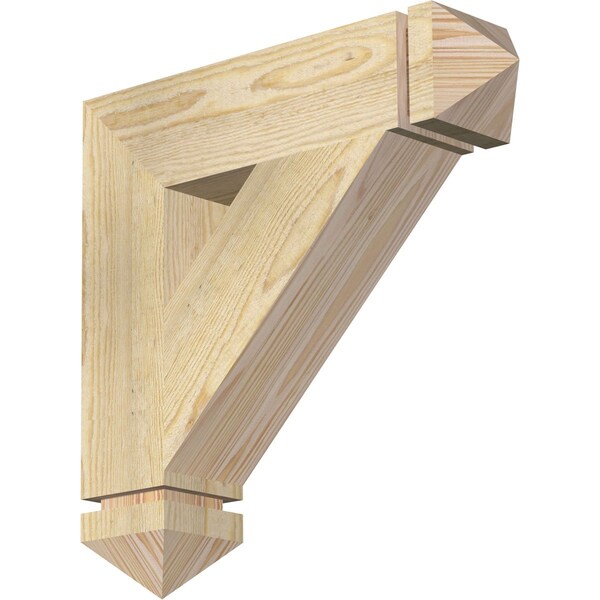 Ekena Millwork Traditional Arts & Crafts Rough Sawn Bracket, Douglas Fir, 4"W x 18"D x 18"H BKT04X18X18TRA03RDF - main